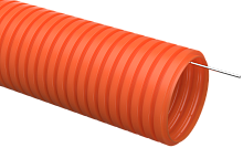 Труба гофрированная ПНД d20 с зондом оранжевая тяжелая (100м) | код CTG21-20-K09-100 | IEK (упак.100 м.)